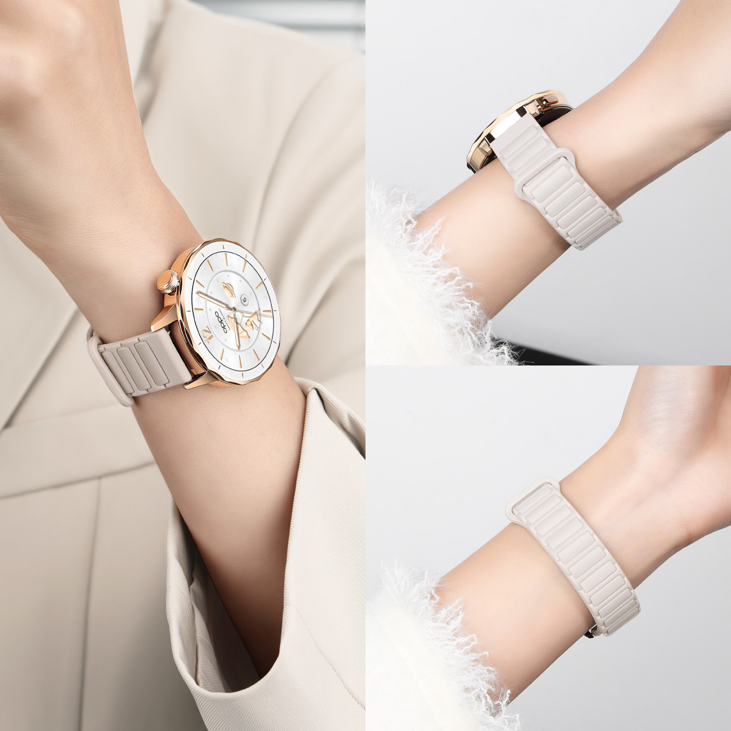适用oppowatchx2硅胶磁吸表带图片