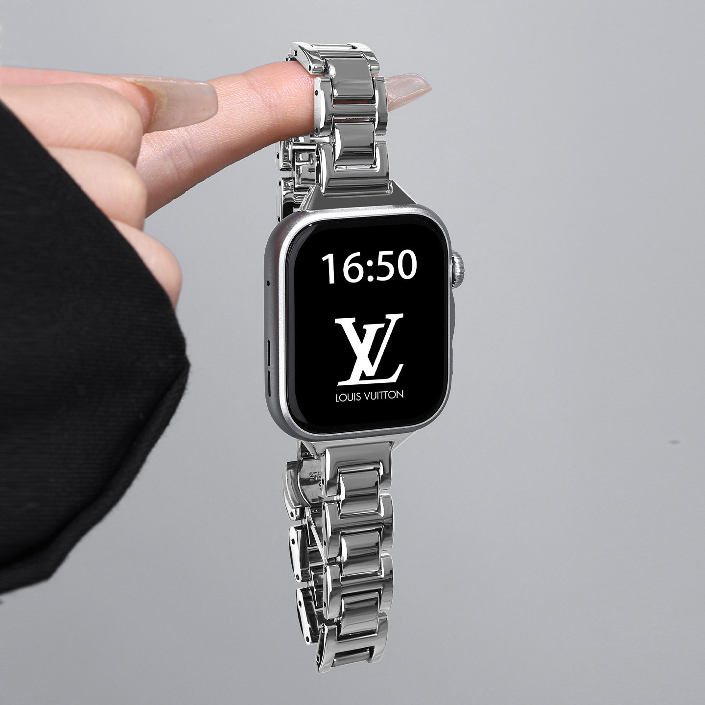 适用华为FIT5/4/3透气表带金属图片