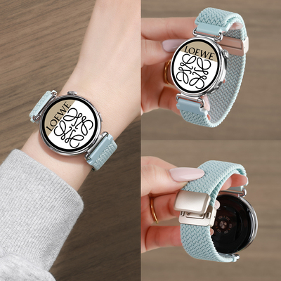 适用oppowatchx2mini表带oppowatchX手表watchX2磁吸4pro编织新款watch智能oppo女款弹力替换带秋冬女生腕带