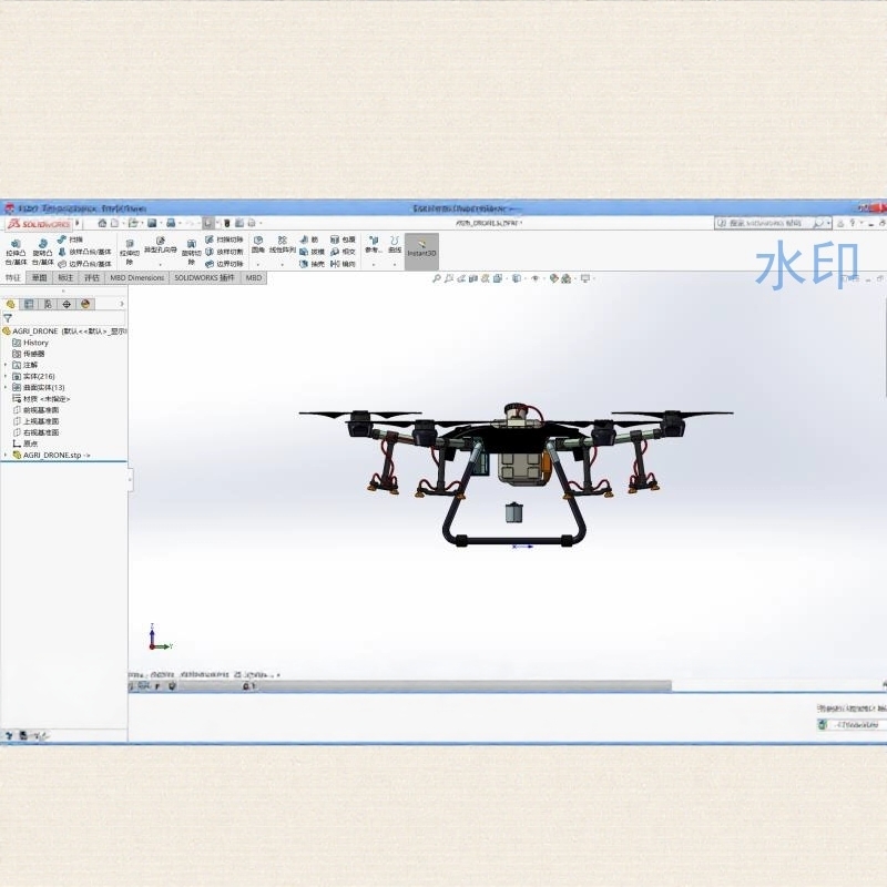 六轴植保无人机图纸