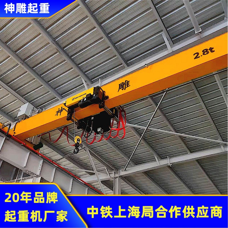 神雕供应欧式天车单梁行车2.8t电动变频起重机遥控器操作LD型桁吊