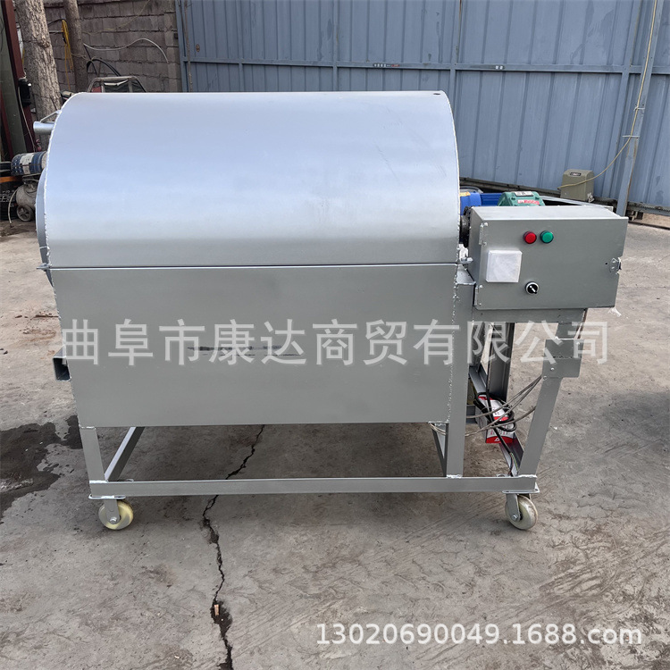 小型滚筒翻炒设备 不锈钢材质炒货机 炒芝麻花生板栗机器
