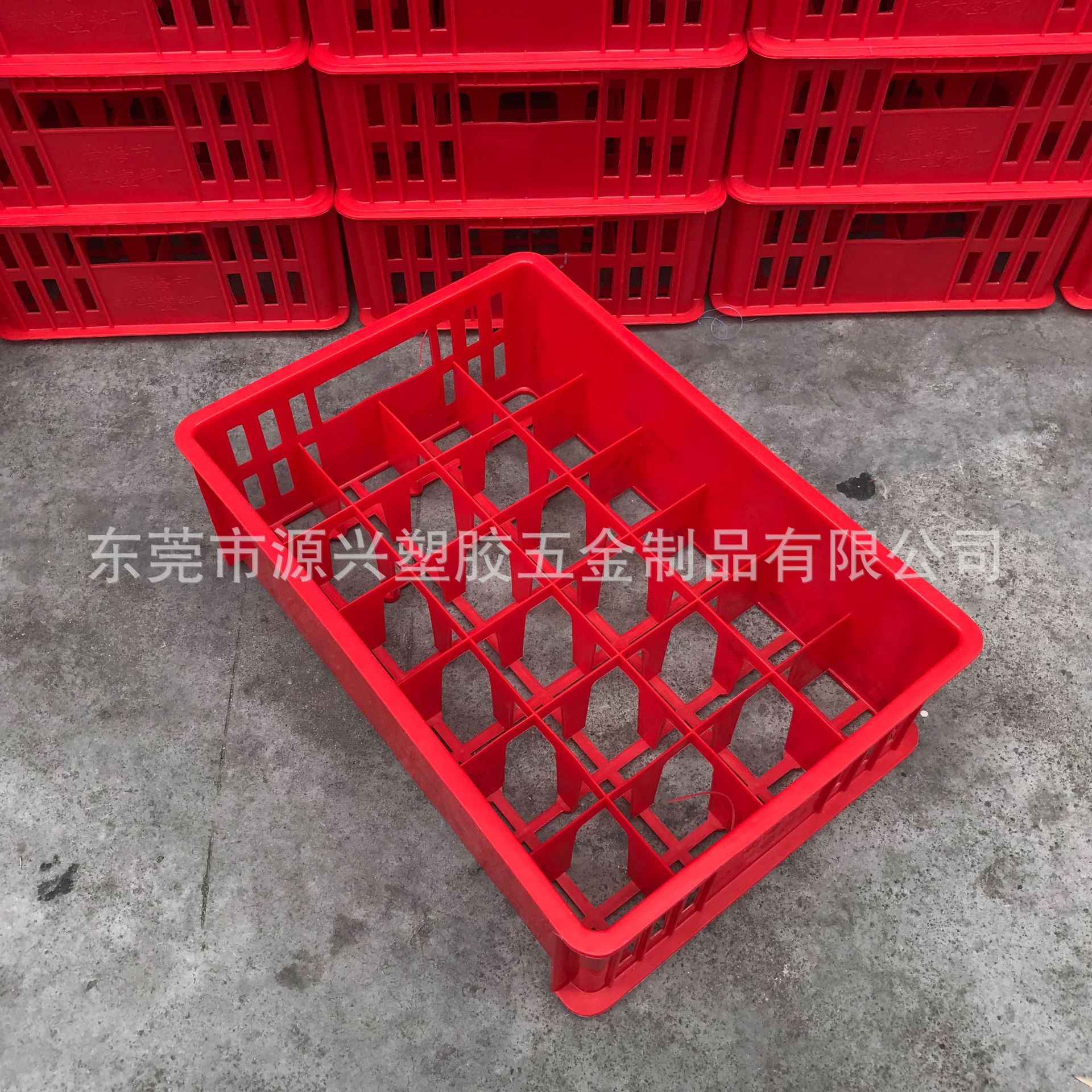 大量现货24格杯箱牛奶奶瓶回收周转筐 隔开存放防碰撞储物箩胶框