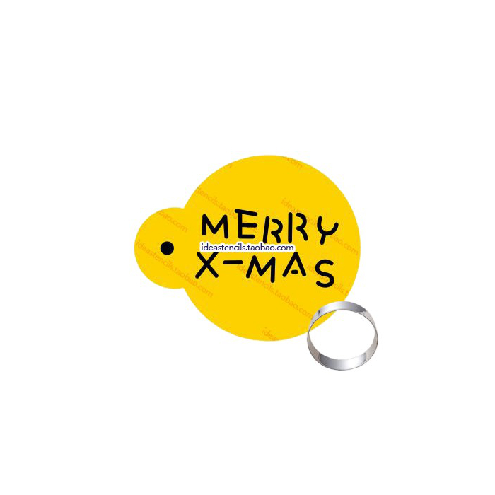 跨境【Cookies Stencils】翻糖蛋糕模具 圣诞节 圣诞主题圆形曲奇