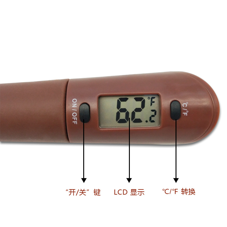 跨境开泰KT食品巧克力温度计刮刀硅胶烘焙熬糖浆烤肉电子数显温度