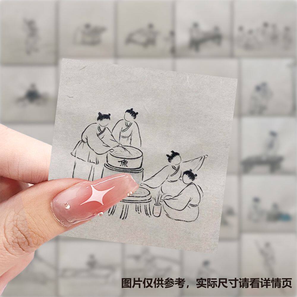 古代小人简笔画贴纸趣味儿童玩具