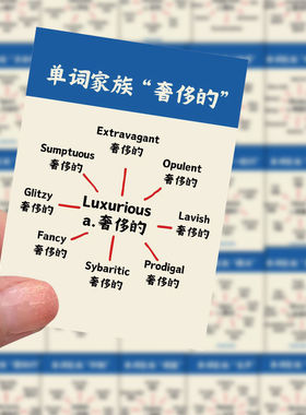 【大图释官方授权】120张 单词家族贴纸词汇创意思维导图记忆法趣味英语学习装饰桌面手账笔记本电脑防水贴画