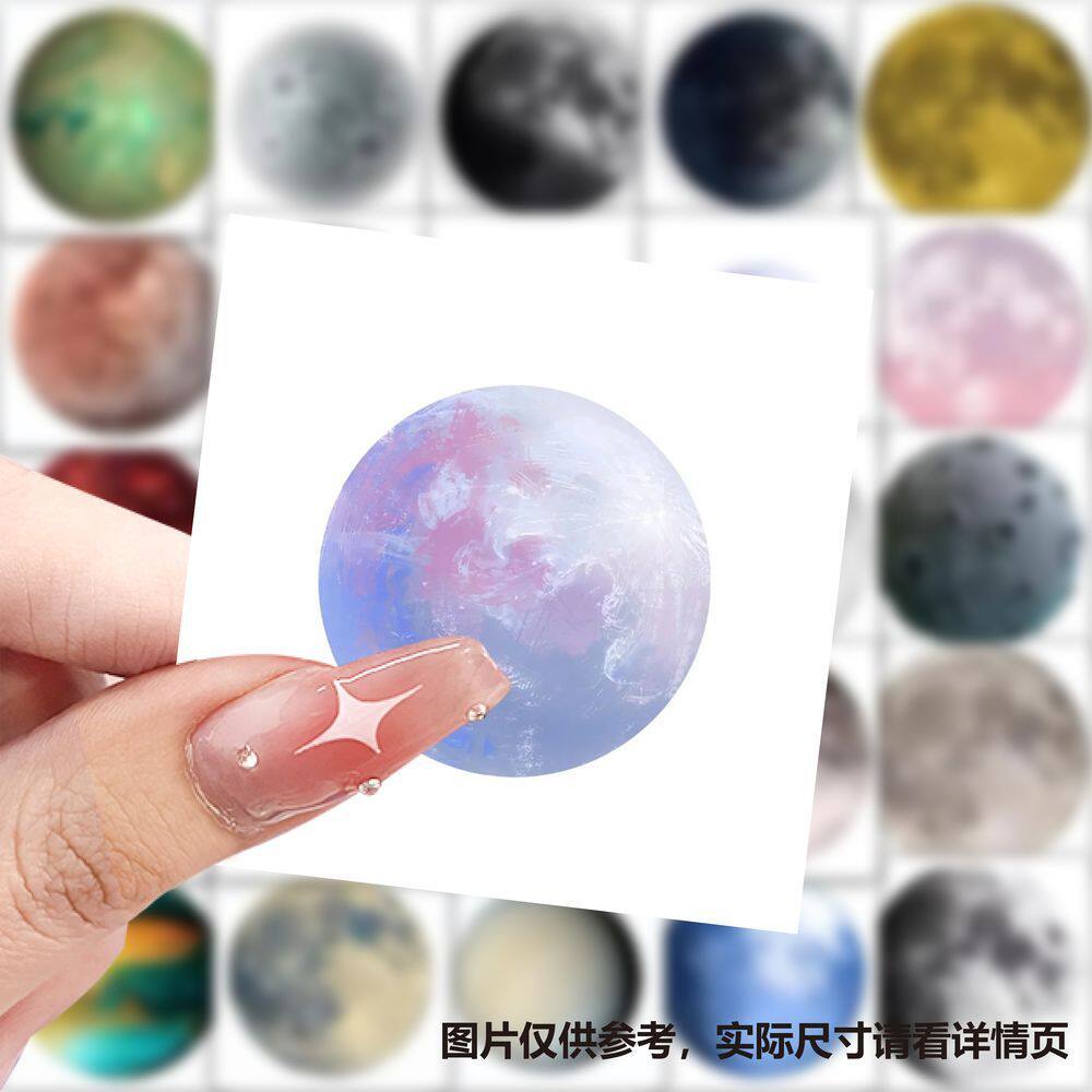 177张行星科普贴纸宇宙星系天文地理科普实拍场景图笔记本手机手账装饰diy自粘标签防水不干胶立体素材贴画纸