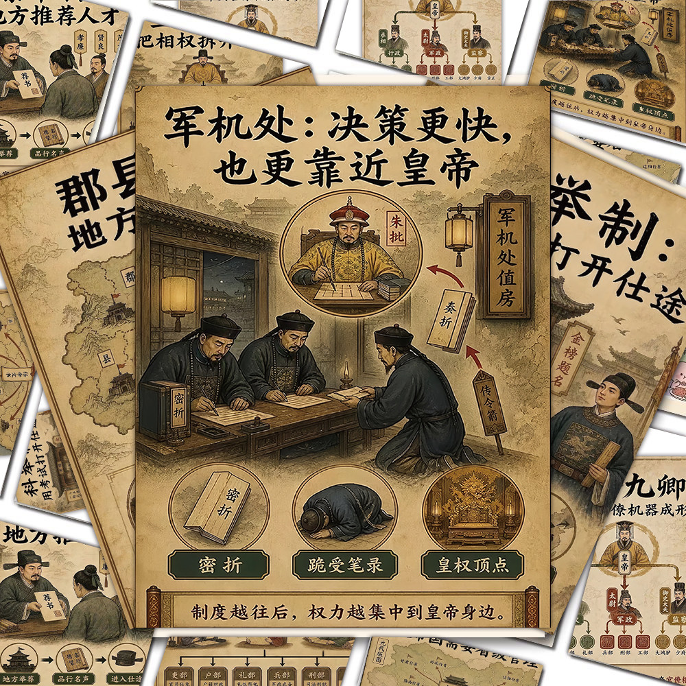 48张中国古代12次制度巨变贴纸