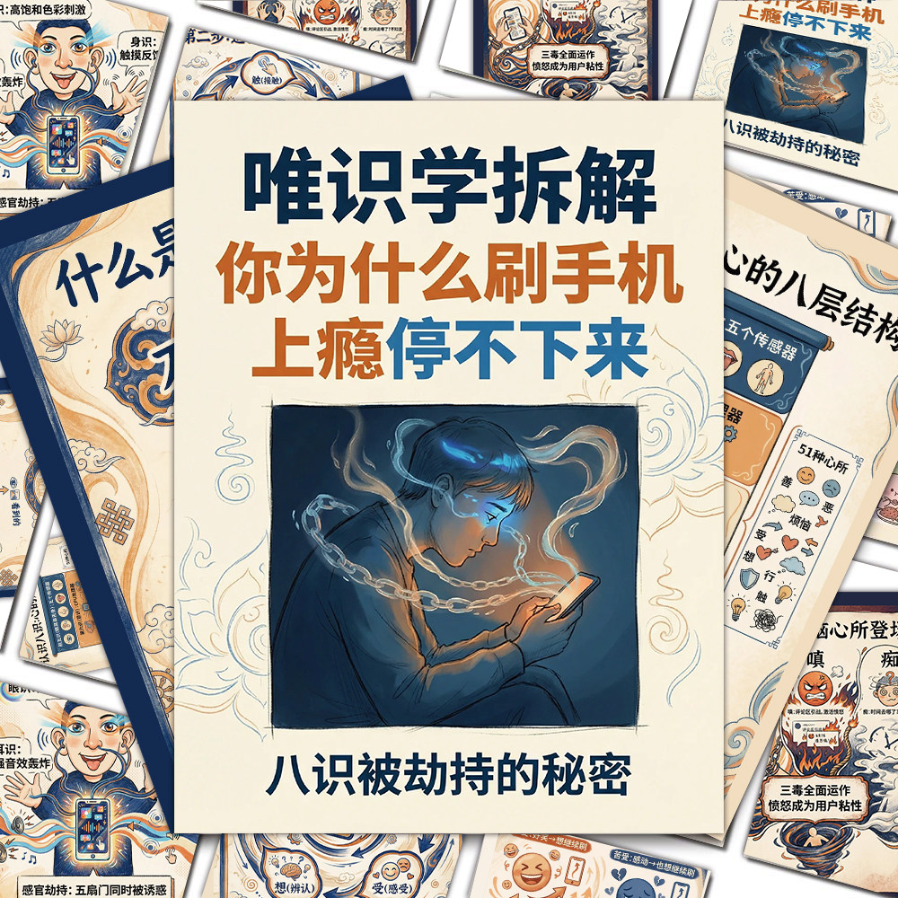 54张唯识学八识拆解防水贴纸