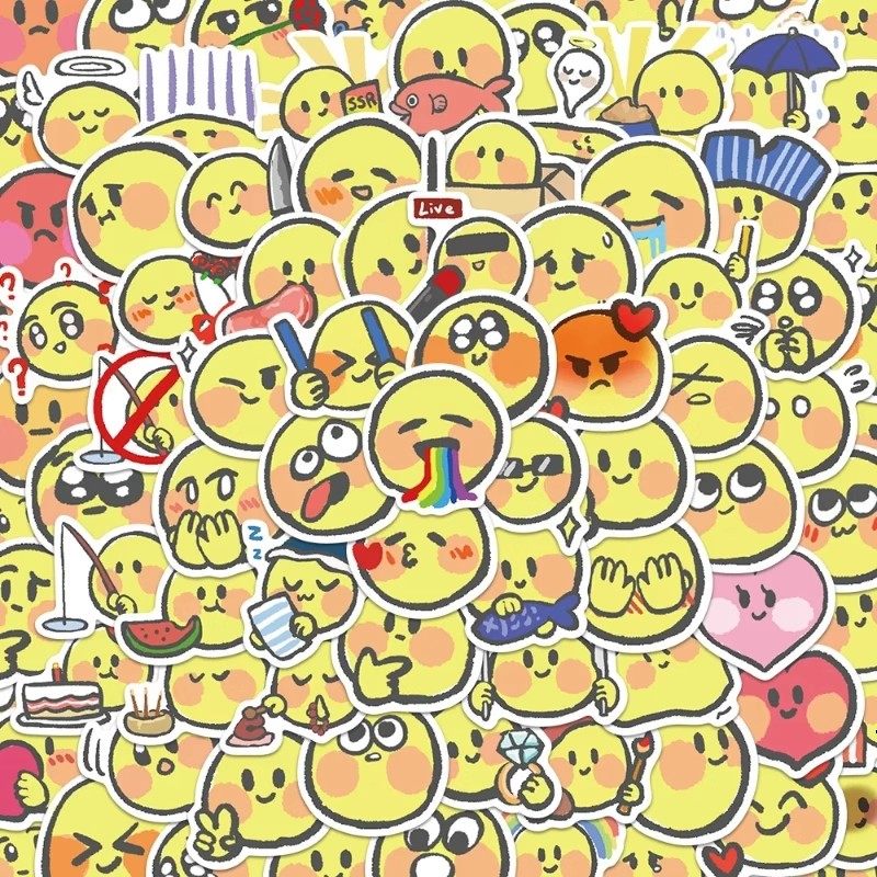 240张手绘小黄脸表情包贴纸