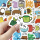 78张做家务贴纸ins风趣味卡通儿童励志小物件装 饰手账防水标签贴