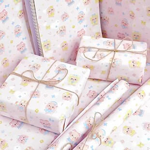 Loopy小海狸包装纸卡通大尺寸可裁剪装饰节日生日礼品盒ins风纸