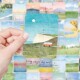 50张山海风景贴纸清新文艺风手账水杯装 小幸运 饰标签防水贴画