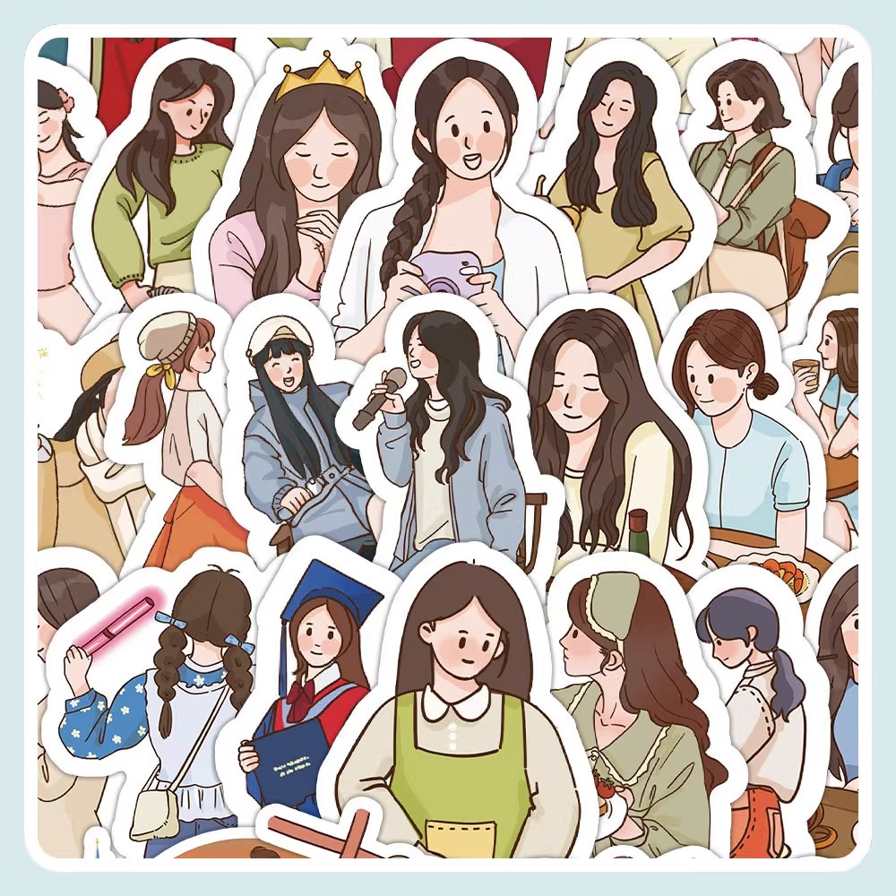 60张幸福填充的独居装饰贴纸