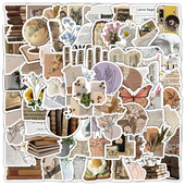 100张碎片文字贴纸美式 饰贴画 复古报纸系小清新文艺高级感防水装