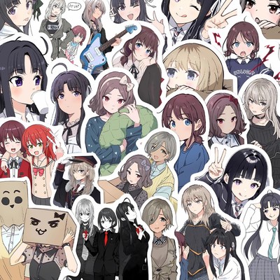 哭泣少女乐队贴纸gbc闺泣动漫