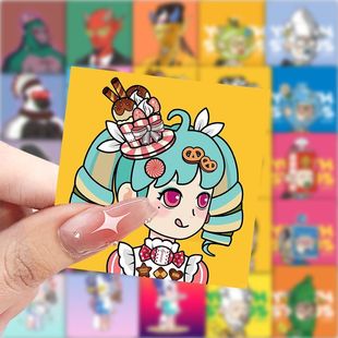 175张卡通NFT少年人物头像贴纸卡通二次元 笔记本贴画手机手账贴纸