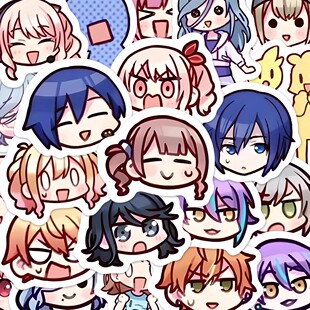 世界计划pjsk贴纸可爱卡通啤酒烧烤游戏周边diy装饰平板手机贴画