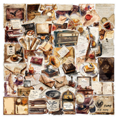 103张来往信件贴纸创意标签装 饰行李箱素材手账笔记本防水diy贴画