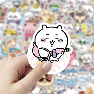 200贴chiikawa吉伊卡哇可爱贴纸卡通diy装 饰笔记本手账防水小贴画