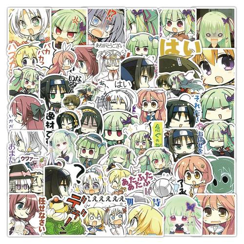 48张千恋万花动漫Q版贴纸