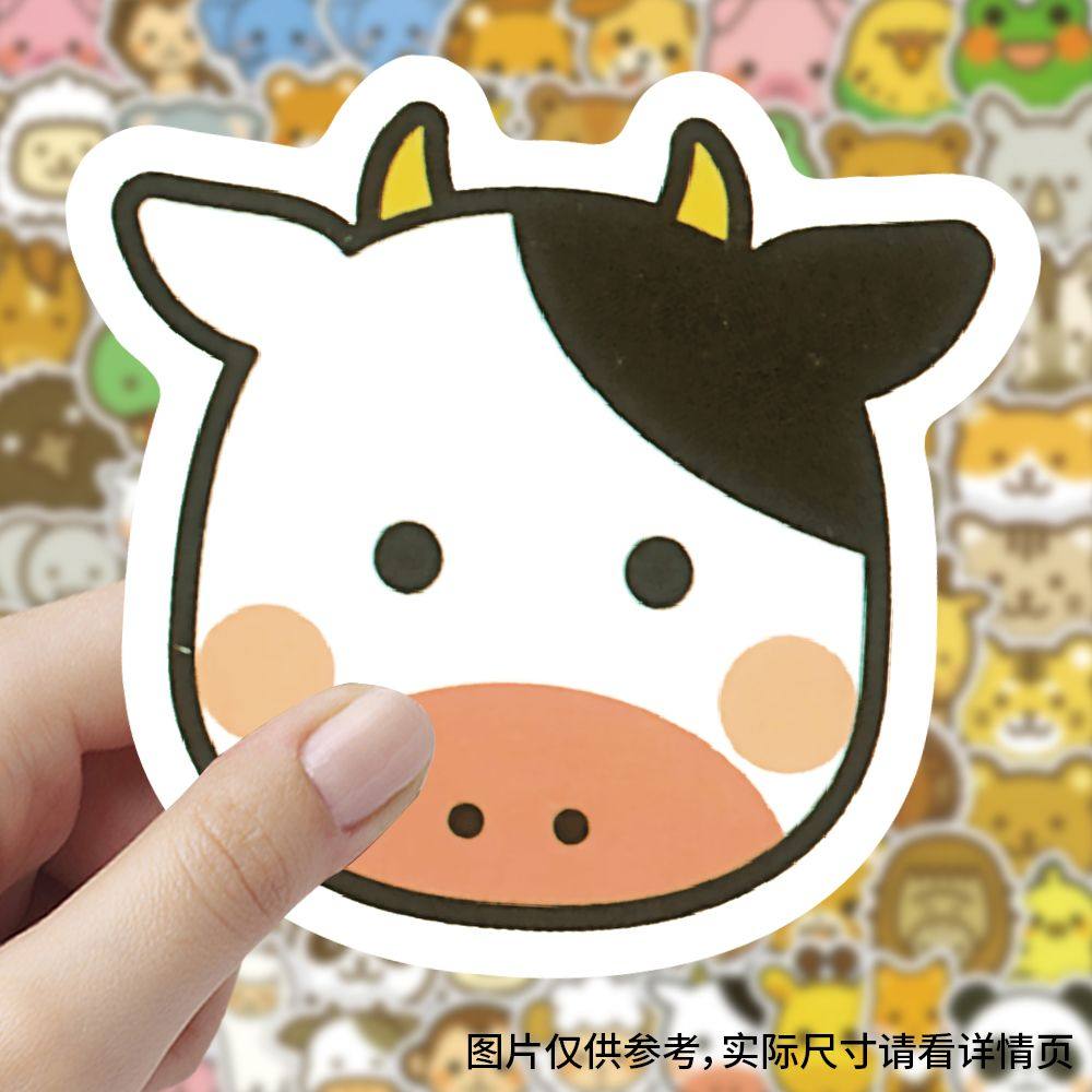 100张卡通小动物贴纸防水装饰
