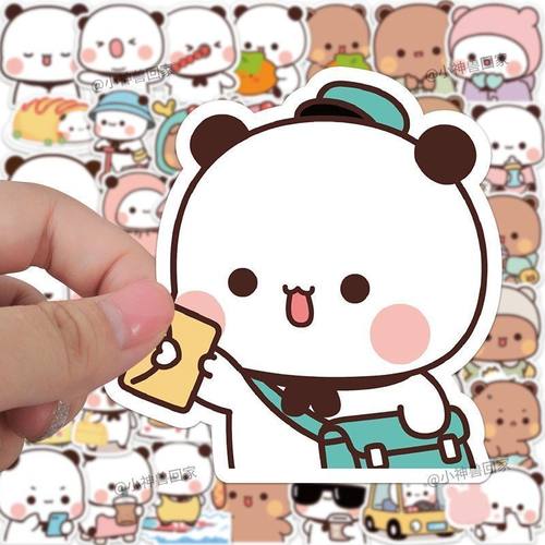160张情侣贴纸布布一二表情