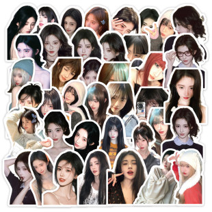 640张鞠婧祎贴纸高颜值女明星蜜橘周边ins风高清照片装 饰手账防水