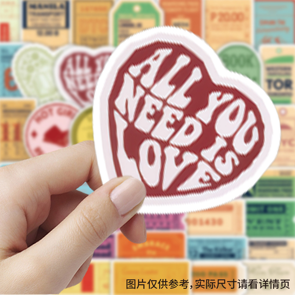 120张复古票据贴纸卡通装饰手账水杯行李箱diy趣味防水自粘小贴画,文具电教/文化用品/商务用品,贴纸/立体贴纸,淘宝优惠券,粉丝福利购,淘宝优惠卷