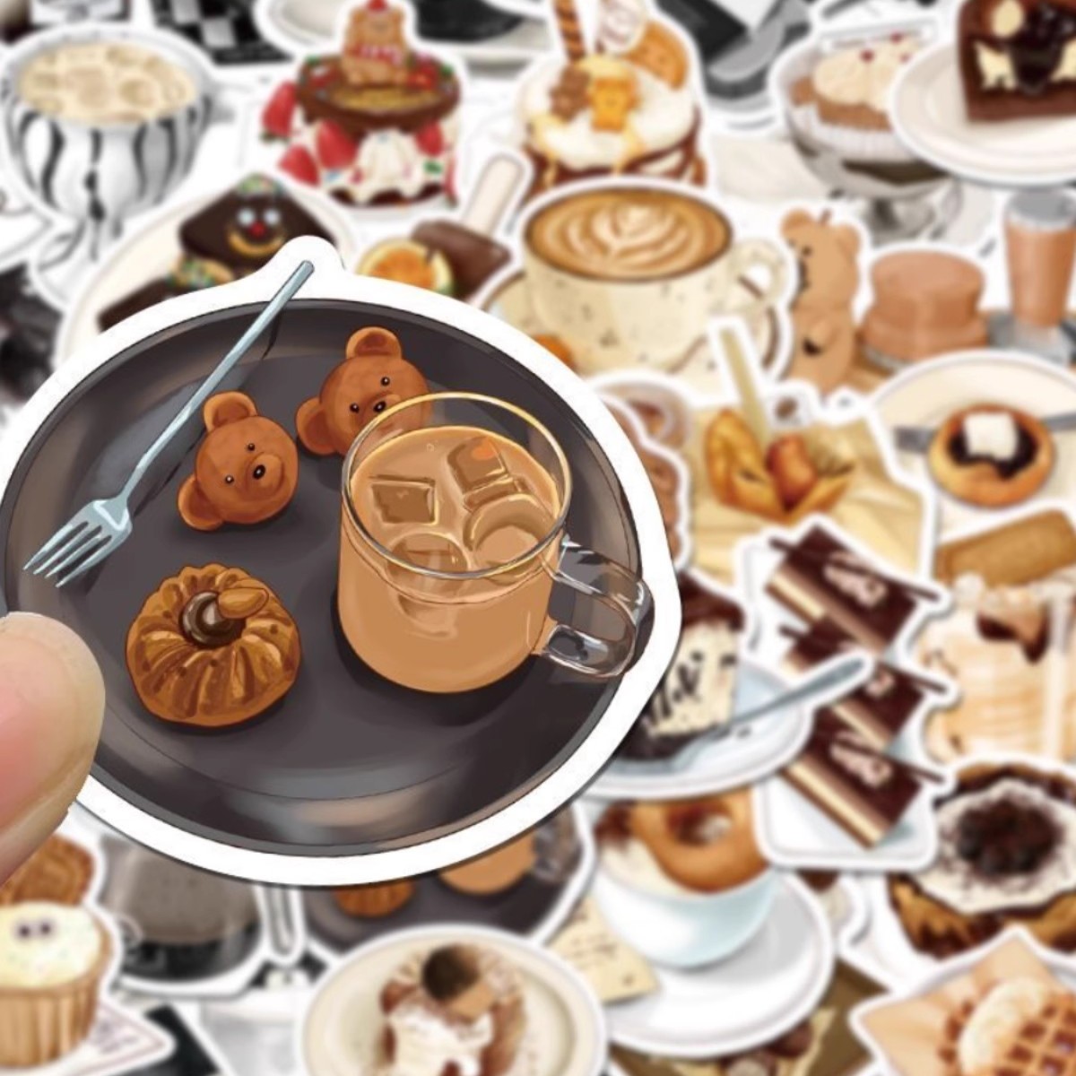 50张甜味下午茶ins风贴纸