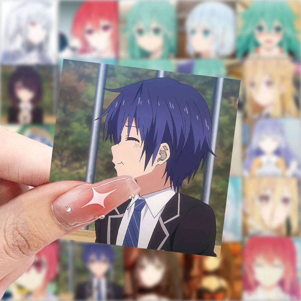 126张新款约会头像动漫人物同款贴纸卡通可爱贴画手机笔记本通用