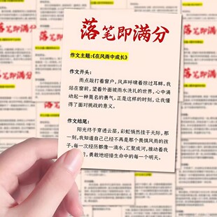 55张落笔即满分卡片学生写作素材文化创意装饰手账笔记本防水小卡