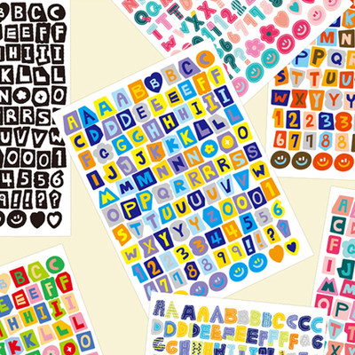 paperian防水彩色字母数字贴