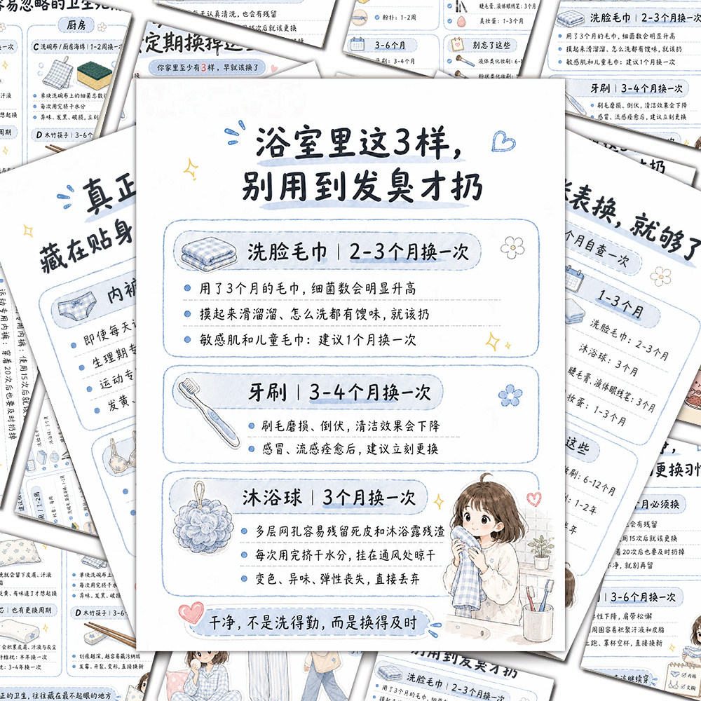 18张真正干净的科普卡通贴纸