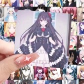 118张混合日漫女主贴纸卡通二次元 动漫人物diy装 饰手账标签贴画