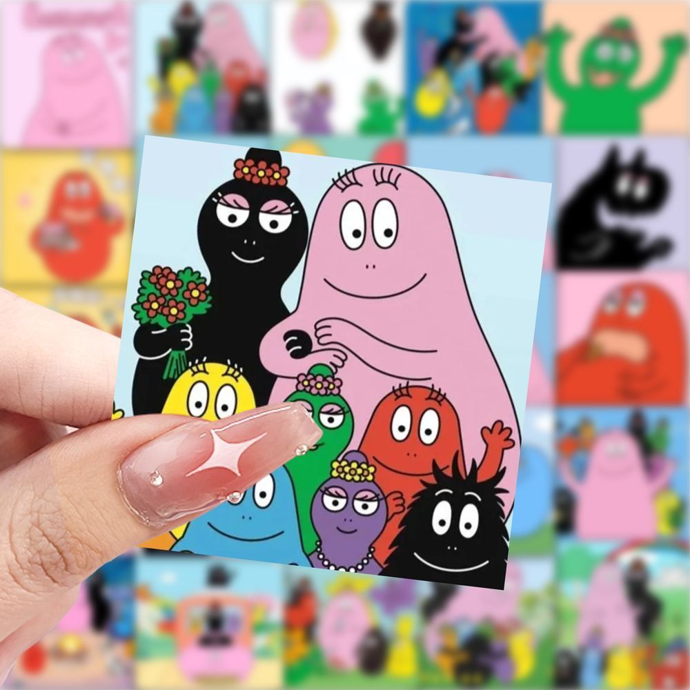 巴巴爸爸卡通动画贴纸趣味周边DIY手账桌面笔记本水杯ins装饰贴画