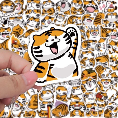 100张福柿虎胖小虎贴纸