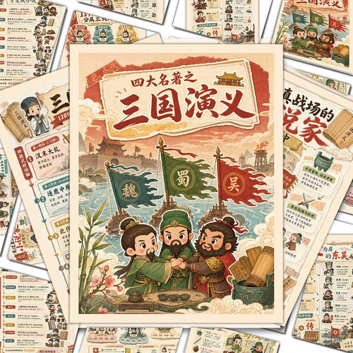 48张儿童益智三国演义贴纸
