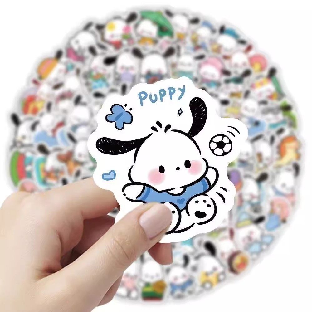 200张卡通贴纸可爱小狗卡通手账手机笔记简笔画装饰防水贴画