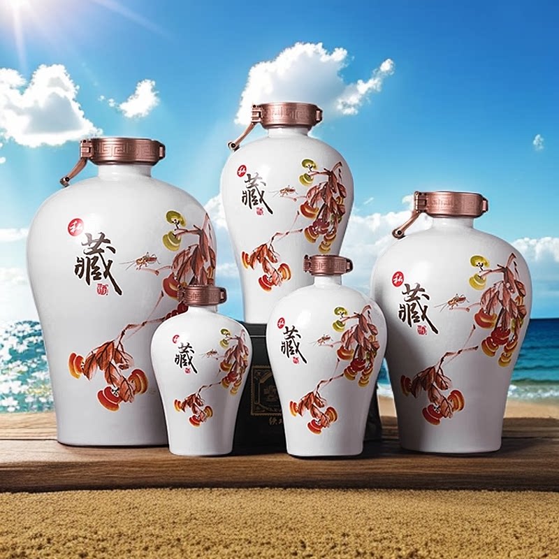 景德镇陶瓷酒瓶1斤2斤3斤5斤10斤密封酒罐家用酒壶包装散装酒容器