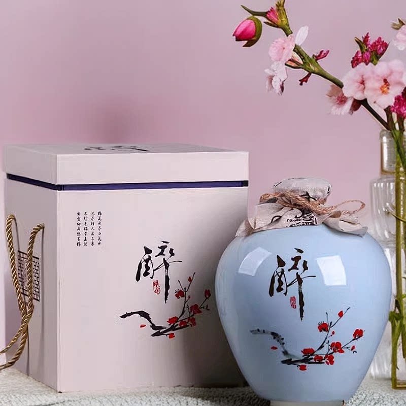 景德镇陶瓷酒瓶小口密封1斤2斤3斤5斤10斤酒缸泡酒瓶酒罐酒包装
