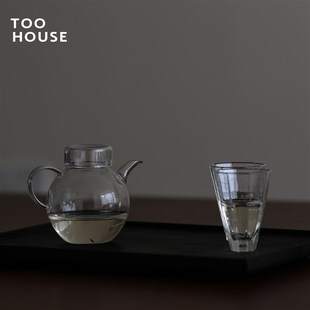 透明玻璃家用茶具小茶杯清酒杯灵犀单杯 日式
