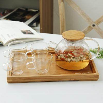 加厚玻璃耐高温茶具水果泡花草果茶壶花茶杯套装家用耐热可明火烧