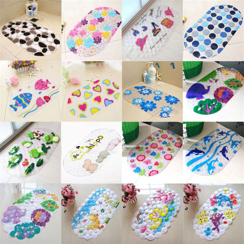 塑料卡通小地毯家用卫生间进门口地垫门垫淋浴洗澡防滑脚垫带吸盘