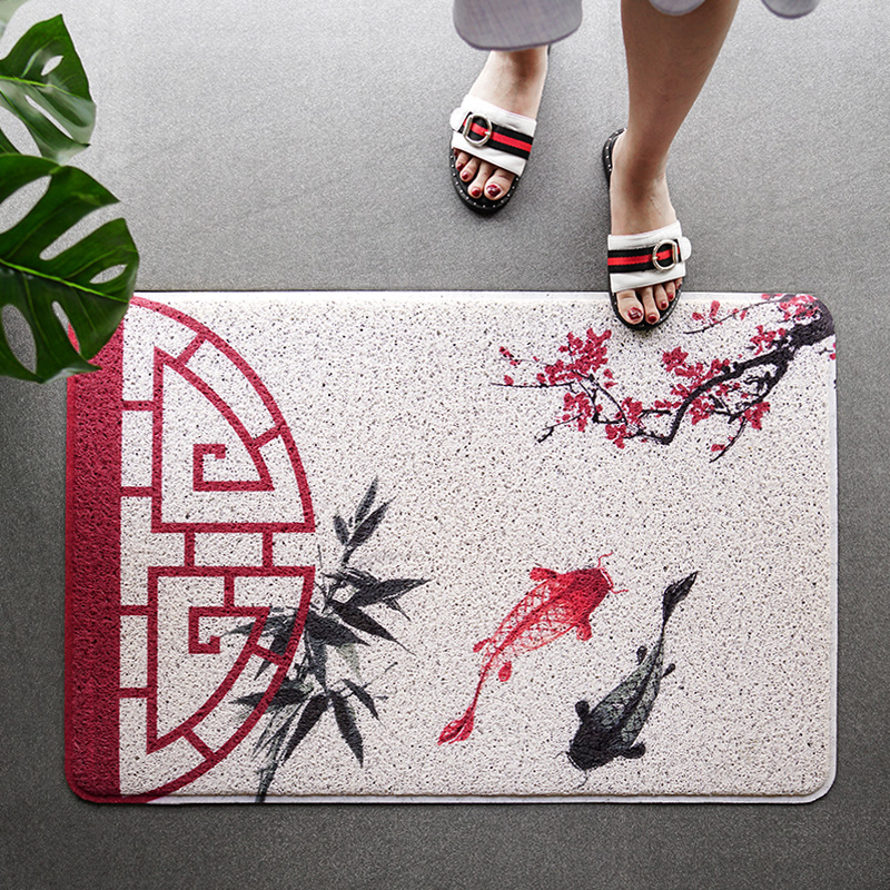 新中式地垫门垫进门入户门地毯丝圈玄关门口入门蹭脚垫定制门垫