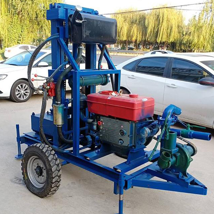 奥莱柴油液压升降打井机 液压升降民用钻井机 家用打井钻采设备