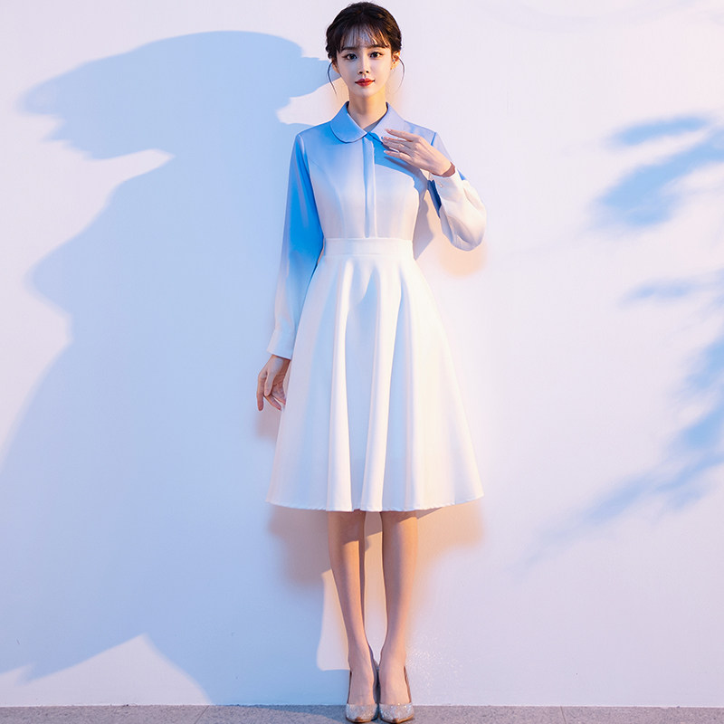 成人初高中学生舞台表演松花江上大合唱团比赛演出服装女毕业礼服
