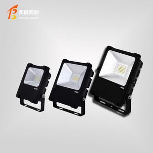 邦庭5054LED黑金刚投光灯户外防水大功率工程款 黑色方形广告灯泛