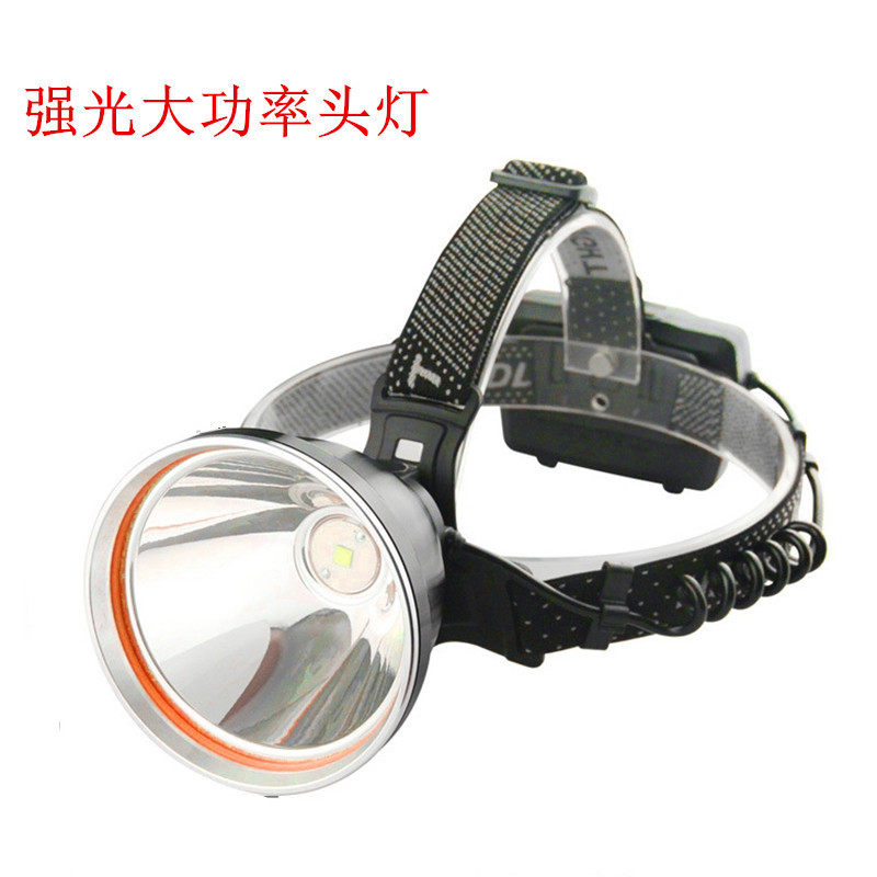 跨境新款黄白光P90强光USB充电大光杯LED聚光远射充电宝款头灯